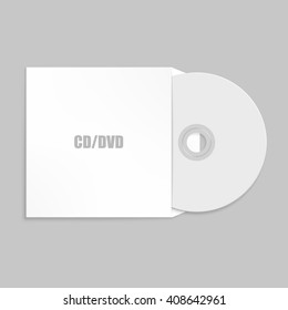 CD cover template DWD. Compact disc and blank cover