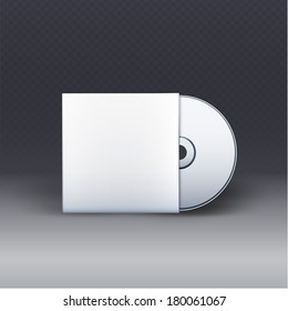 Cd with cover. Vector design. 