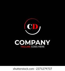plantilla de diseño de logotipo de letras modernas creativas de CD