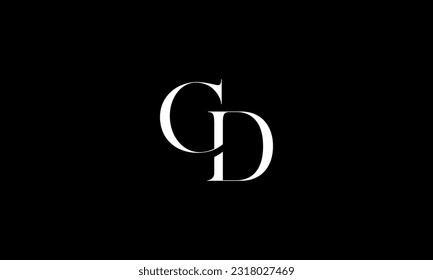 Monogramm für CD, DC, abstrakte Buchstaben des Logos
