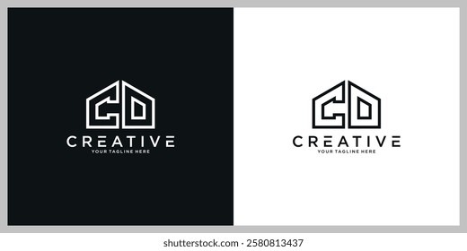 CD, DC Abstract Letters Logo Monogram