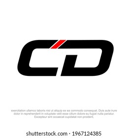 CD or DC C D abstract symbol icon logo design abstract