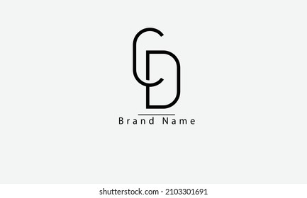 CD DC C D abstract vector logo design template