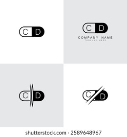 CD, DC, C, D abstract letters logo monogram
