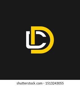 CD or DC letter alphabet logo design in vector format.
