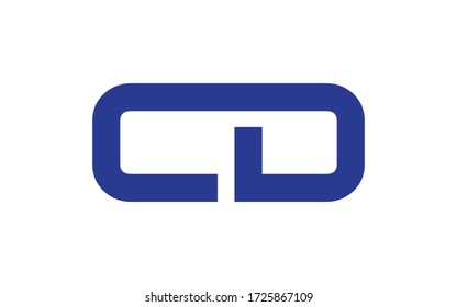 CD or DC Letter Initial Logo Design, Vector Template