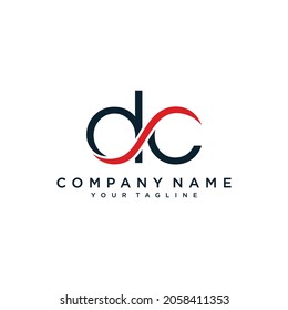 CD or DC Letter Initial Logo Design, Vector Illustration