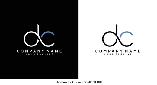 CD or DC Letter Initial Logo Design, Vector Illustration