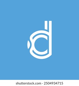 CD or DC letter logo design vector