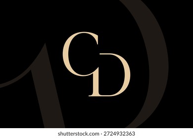 CD or DC letter logo icon design. Classic style luxury initials monogram.