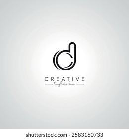 CD DC Letter Modern Artistic Abstract Logo Design. Initial Based Vector Template.