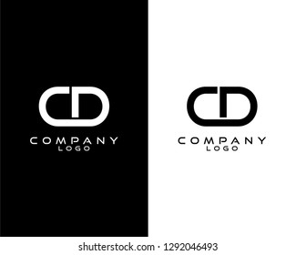 cd, dc modern letter logo design with white and black color that can be used for business company.