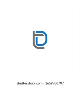CD or DC unique monogram style vector logo design with blue and grey.