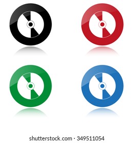CD disc - color vector icon