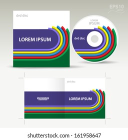 cd disc cover dimensional colored line