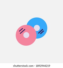 ilustración de icono de estilo plano de disco cd