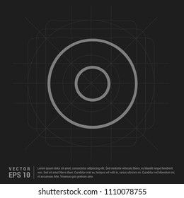 Cd disc icon - Black Creative Background - Free vector icon