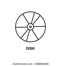 CD disc icon. Element of cinema for mobile concept and web apps. Thin line CD disc icon can be used for web and mobile. Premium icon on white background