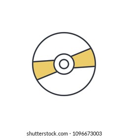 CD disc icon. Element of web icon with one color for mobile concept and web apps. Thin line CD disc icon can be used for web and mobile. Premium icon on white background