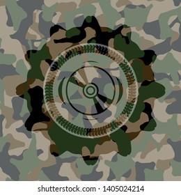 CD disc icon inside camo texture