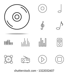 CD Disc Icon. Music Icons Universal Set For Web And Mobile