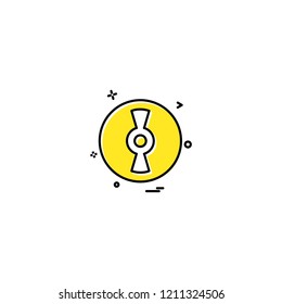 CD Disc Icon Vector Design
