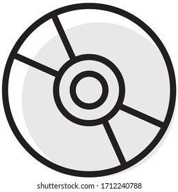 cd disc icon vector illustration flat