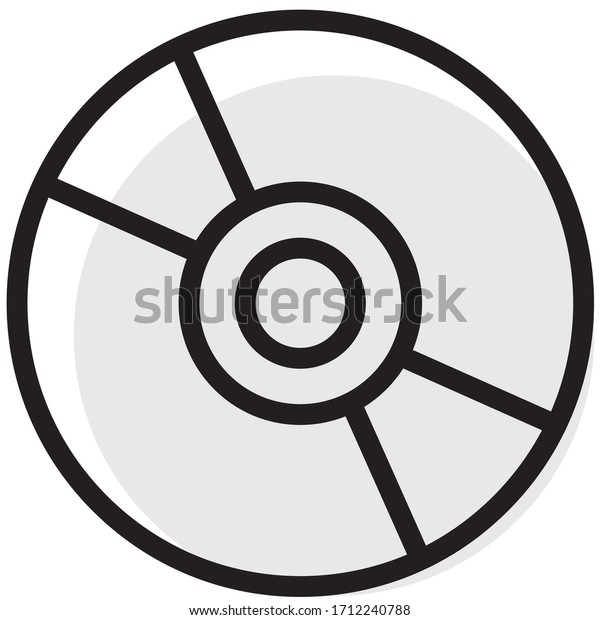 cd disc icon vector\
illustration flat