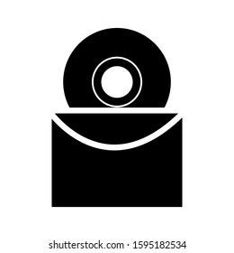 CD disc icon vector in trendy design