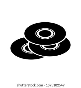 CD disc icon vector in trendy design