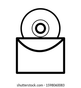 CD disc icon vector in trendy design