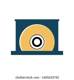 CD disc icon vector in trendy design