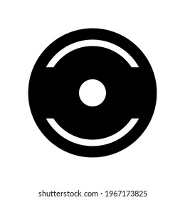 Icono de disco Cd.music,círculo (ilustración vectorial)