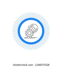 cd, disc, install, software, dvd Line Icon. Vector isolated illustration