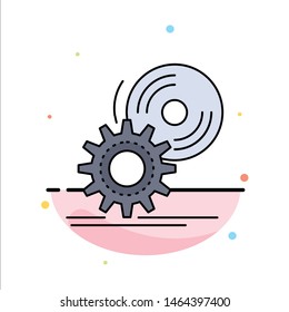 cd, disc, install, software, dvd Flat Color Icon Vector. Vector Icon Template background