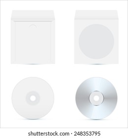 CD disc mock up. Realistic package design.