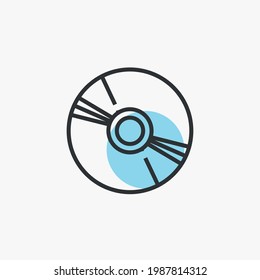 cd disc vector icon media storage