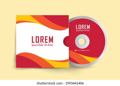 CD disk and Box label design. cd and DVD disc label design template, cd case isolated, vector realistic isolated disk, cd box and disc mockup. Vector illustration