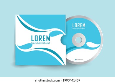 CD disk and Box label design. cd and DVD disc label design template, cd case isolated, vector realistic isolated disk, cd box and disc mockup. Vector illustration