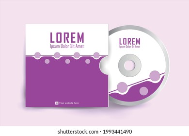 CD disk and Box label design. cd and DVD disc label design template, cd case isolated, vector realistic isolated disk, cd box and disc mockup. Vector illustration