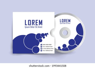 CD disk and Box label design. cd and DVD disc label design template, cd case isolated, vector realistic isolated disk, cd box and disc mockup. Vector illustration