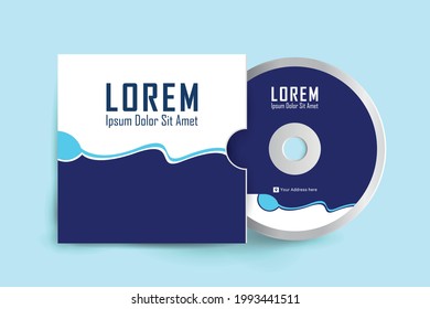 CD disk and Box label design. cd and DVD disc label design template, cd case isolated, vector realistic isolated disk, cd box and disc mockup. Vector illustration