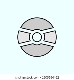 cd, disk, dvd color vector icon, vector illustration