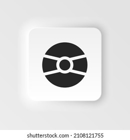 Cd, disk, dvd icon - Vector. Simple element illustration from UI concept. Cd, disk, dvd icon neumorphic style vector icon