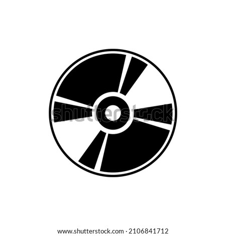 CD disk icon. Compact Disc image. DVD disc for recording information. Isolated vector illustration on white background.
