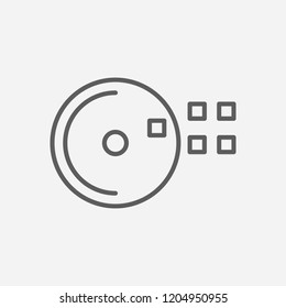 Cd disk icon line symbol. Isolated vector illustration of  icon sign concept for your web site mobile app logo UI design.