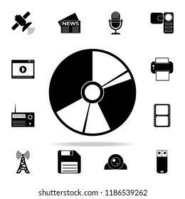 Cd disk icon. Media icons universal set for web and mobile