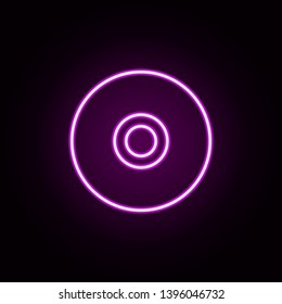 CD disk neon icon. Elements of education set. Simple icon for websites, web design, mobile app, info graphics