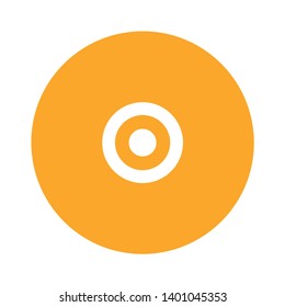 CD disk vector icon. Compact disc filled flat sign for mobile concept and web design. CD, DVD drive glyph icon. CD or DVD sign icon. Compact disc symbol.