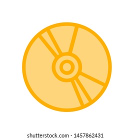 CD disk vector icon. Compact disc filled flat sign for mobile concept and web design. CD, DVD drive glyph icon. Symbol, logo illustration. Pixel perfect vector graphics - Vector